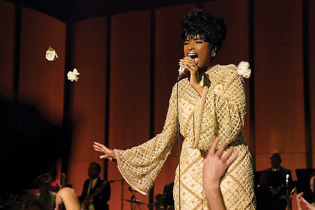 Jennifer Hudson stars as Aretha Franklin in “Respect,” a film about the life of the late “Queen of Soul,” who chose Ms. Hudson to play her in the movie. Below, young Skye Dakota Turner plays a young musical prodigy Aretha in the film, while Audra McDonald stars as Ms. Franklin’s mother, Barbara.