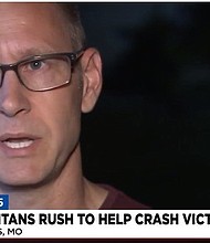 Siegal called for his dad, Matt Siegal, and the two men sprinted after the car which rolled across the street, and between two barns towards a deep pond in a field.
Mandatory Credit:	KCTV