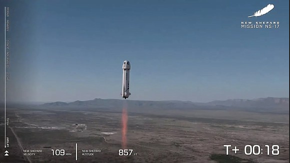 The rocket that flew Jeff Bezos to space last month just took another brief, suborbital jaunt to the upper reaches …