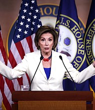 House Democrats are divided over how to enact President Joe Biden's sweeping infrastructure agenda. Nancy Pelosi is seen here at the U.S. Capitol on May 20, in Washington, DC.
Mandatory Credit:	Kevin Dietsch/Getty Images North America/Getty Images