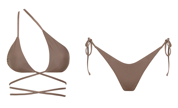 Pelagia Top, Mocha – $95 , Pelagia Bottom, Mocha – $85