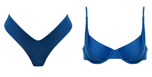 3) Posidonia Top, Azure – $95, Posidonia Bottom, Azure – $85