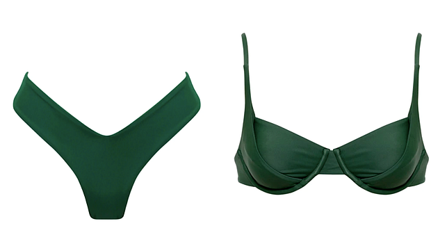 5) Posidonia Top, Olive – $95, Posidonia Bottom, Olive – $85