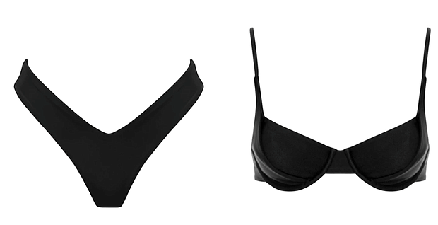 7) Posidonia Top, Noir – $95, Posidonia Bottom, Noir – $85