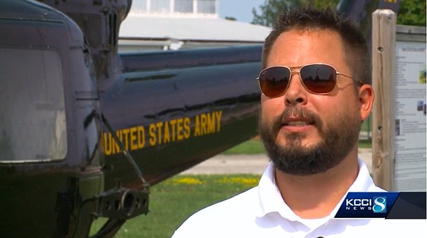 Jeff Dentlinger is hosting an authentic Huey Helicopter run for anyone who wants to climb on board.
Mandatory Credit:	KCCI