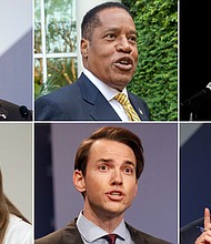 A colorful cast of more than 40 candidates from all political persuasions are vying to replace Democratic Gov. Gavin Newsom in California's recall election, but only a handful have managed to break through the pack.
Mandatory Credit:	AP, Getty Images
