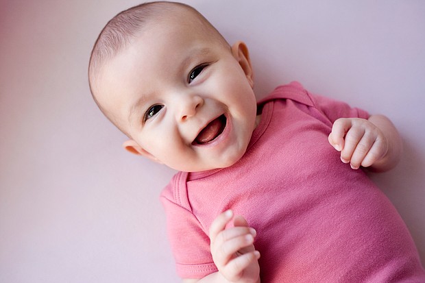 The laughing patterns of human infants match those of great apes, according to a study published in Biology Letters.
Mandatory Credit:	Cecile Lavabre/The Image Bank RF/Getty Images