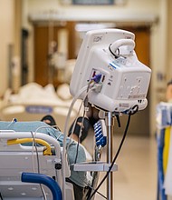 A Health Department spokesperson says the Biden administration is in close contact with oxygen suppliers and and the private sector to closely monitor the situation and support as needed, and pictured, the Woodlands Hospital on August 18, in Houston, Texas.
Mandatory Credit:	Brandon Bell/Getty Images