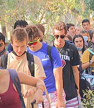 Since much of New Orleans is without power, Tulane University called off classes for two weeks.
Mandatory Credit:	CNN