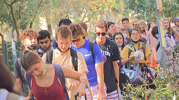 Since much of New Orleans is without power, Tulane University called off classes for two weeks.
Mandatory Credit: CNN