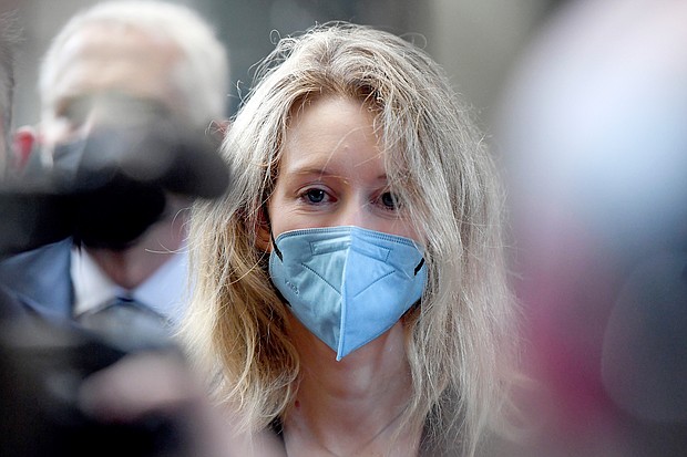 Elizabeth Holmes, founder and CEO of Theranos, arrives at the federal courthouse for jury selection in her trial, on August 31, in San Jose, California.
Mandatory Credit: Nic Coury/AP
