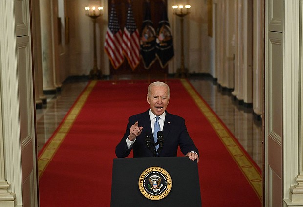 President Joe Biden is launching a federal effort to respond to Texas 6-week abortion law. Biden here speaks from the White House in Washington, DC, on August 31.
Mandatory Credit:	Brendan Smialowski/AFP/Getty Images