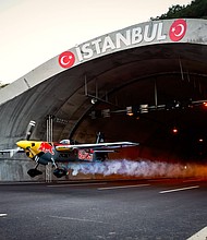 Dario Costa of Italy flying through dual Catalca Tunnels in Istanbul, Turkey on September 4.
Mandatory Credit:	Samo Vidic/Red Bull Content Pool