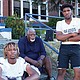 Long-time winning football coach and youth leader Anthony Stoudamire (center) is back as coach of the Jefferson High School football team, flanked by two of the team’s pivotal players awaiting Friday’s home opener, Demos quarterback Dondrae Fair (left) and senior defensive safety Trejon Williams.