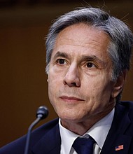 Secretary of State Antony Blinken will testify Monday before House lawmakers on the Afghan war's chaotic end.
Mandatory Credit:	Ting Shen/Xinhua News Agency/Getty Images