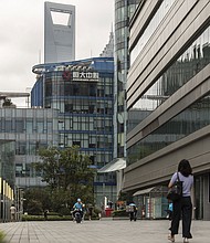 Shares of Evergrande fell more than 10% in Hong Kong.
Mandatory Credit:	Qilai Shen/Bloomberg/Getty Images