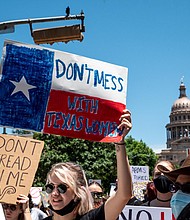A San Antonio doctor who wrote a Washington Post op-ed claiming that he had violated Texas' six-week abortion ban now faces at least two lawsuits brought against him under the ban, and pictured, protesters on May 29, in Austin, Texas.
Mandatory Credit:	Sergio Flores/Getty Images
