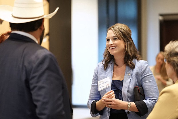 TALL XVI graduate Sarah Franklin, branch manager for Texas Farm Credit, Pleasanton. (Texas A&M AgriLife photo by Laura McKenzie)