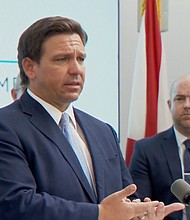 Florida Gov. Ron DeSantis said the new policy recognizes that quarantining healthy students is "incredibly damaging" for students' educational advancement and disruptive for families.
Mandatory Credit:	WESH