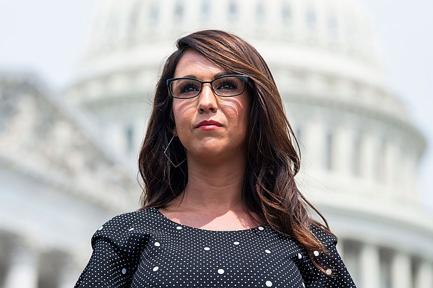 Colorado Rep. Lauren Boebert paid utility and rent bills with campaign funds, according to a new filing the Republican lawmaker made this week with the Federal Election Commission.
Mandatory Credit:	Tom Williams/CQ-Roll Call/Getty Images