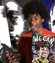 Teen artist Tyler Gordon, known for his paintings of celebrities, releases his first book on September 28.
Mandatory Credit:	KGO