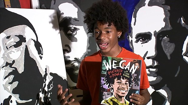 Teen artist Tyler Gordon, known for his paintings of celebrities, releases his first book on September 28.
Mandatory Credit:	KGO