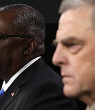 Secretary of Defense Lloyd Austin and Chairman of the Joint Chiefs Gen. Mark Milley testify publicly before Senate lawmakers on Afghanistan for first time since withdrawal.
Mandatory Credit:	Alex Wong/Getty Images