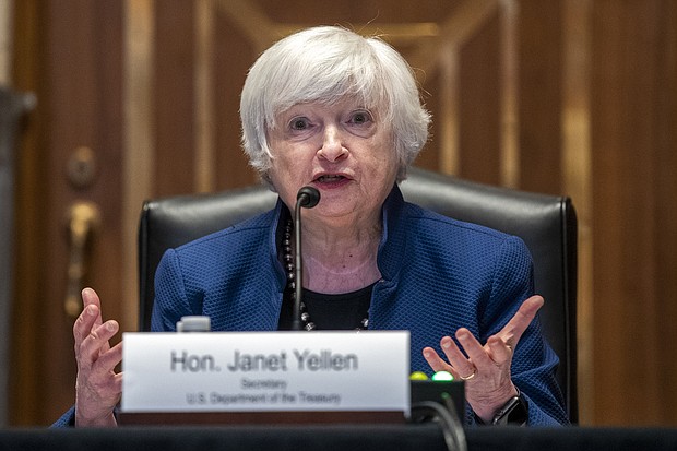 Treasury Secretary Janet Yellen, seen here at the US Capitol in Washington, on June 23, warned the government will likely run out of money by October 18.
Mandatory Credit: Shawn Thew/Pool/Xinhua/eyevine/Redux