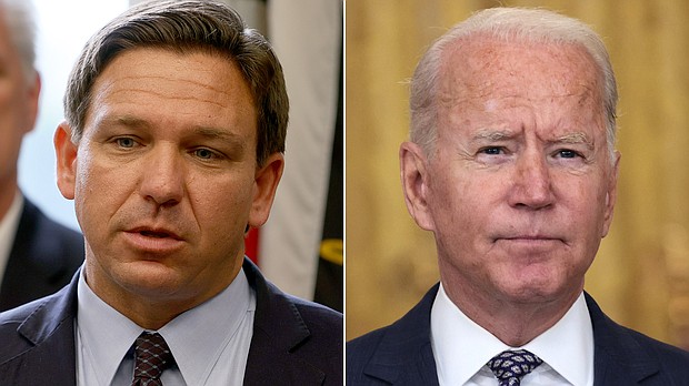 Florida Republican Gov. Ron DeSantis on September 28 announced a new lawsuit against the Biden administration over its so-called catch and release immigration policy.
Mandatory Credit: Getty
