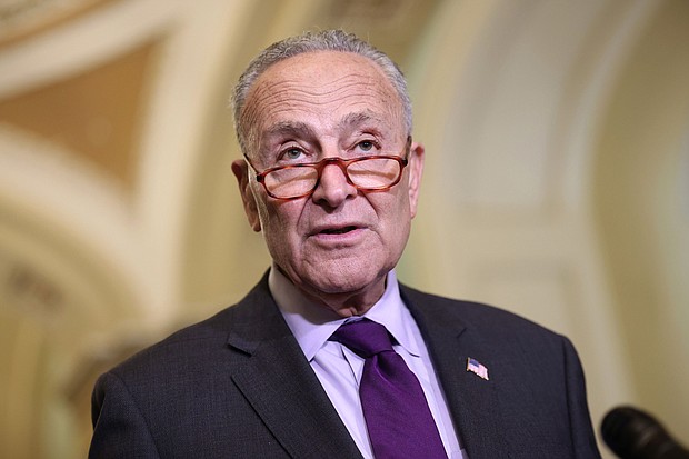 Senate Majority Leader Chuck Schumer, seen here at the U.S. Capitol on September 14, said Wednesday the Senate could take action 'as early as today' on a stopgap bill to avert shutdown.
Mandatory Credit:	Kevin Dietsch/Getty Images