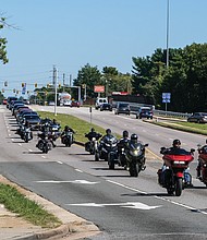 Riding with a message-A line of motorcycles and cars parade through the city last Saturday promoting a message to end the violence in low-income areas and raise money for families of shooting victims. This was the fifth annual event sponsored by Kattz Angelz motorcycle group. The 75-minute ride started on Mechanicsville Turnpike in Henrico County, wound through several public housing communities in Richmond and ended at a Harley-Davidson outlet on Hull Street Road in Chesterfield County, where participants enjoyed food and music.