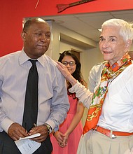 Frances Farenthold and Mayor Sylvester Turner