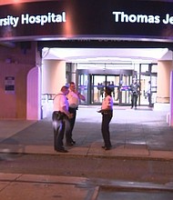 A 43-year-old certified nursing assistant was fatally shot at a Philadelphia hospital early Monday morning, and the suspect was a coworker of the shooting victim, police said.
Mandatory Credit:	KYW