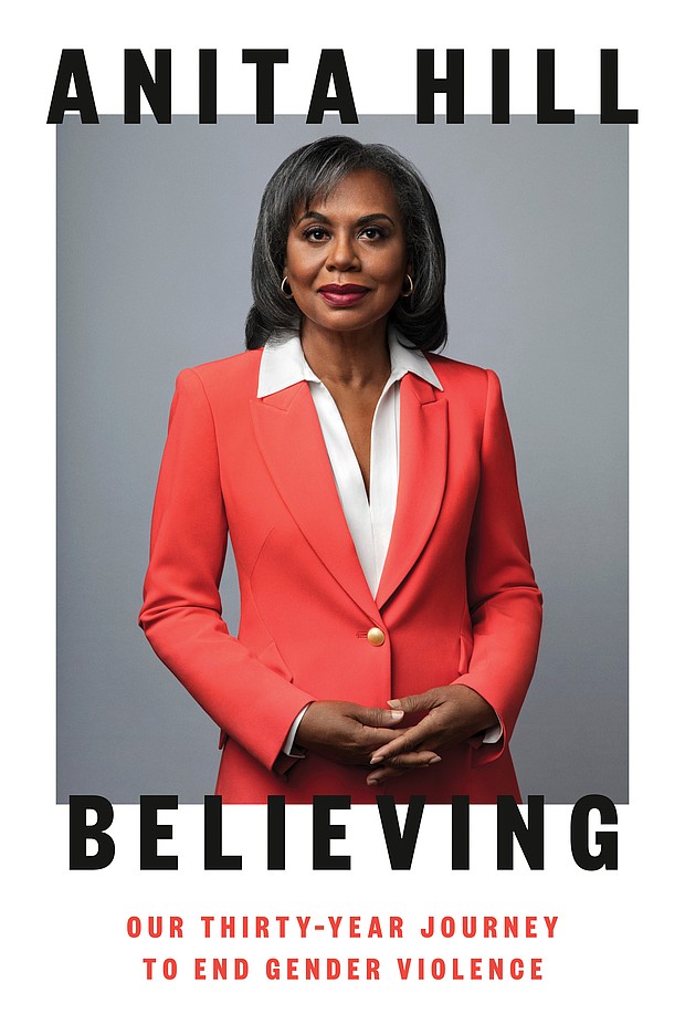 This cover image released by Viking shows Viking via AP “Believing: Our Thirty-Year Journey to End Gender Violence” by Anita Hill.