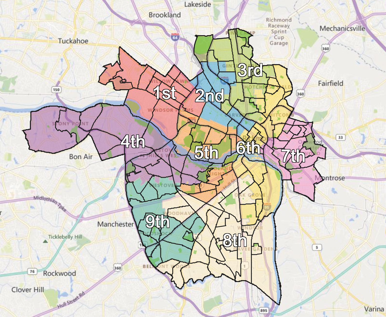 Richmond Va District Map 3 City Council Districts Likely To See Boundary Changes | Richmond Free  Press | Serving The African American Community In Richmond, Va