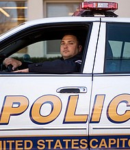 US Capitol Police officer Michael A. Riley, seen here in Washington, DC in 2011, pleaded not guilty on October 19, to two counts of obstruction of justice in connection to the January 6 insurrection at the US Capitol.
Mandatory Credit:	Tom Williams/CQ-Roll Call/Getty Images