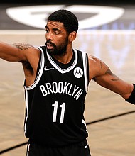 Brooklyn Nets guard Kyrie Irving says he doesn't intend on retiring.
Mandatory Credit:	Sarah Stier/Getty Images