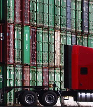 Stores are struggling with delays in getting merchandise because of congestion at ports.
Mandatory Credit:	Mario Tama/Getty Images