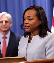 Kristen Clarke, Biden's civil rights chief, highlighted the racial disparities in juvenile detention systems. U.S. Assistant Attorney General for the Civil Rights Division Kristen Clarke speaking is seen here during a news conference at the Department of Justice on August 5, 2021 in Washington, DC.
Mandatory Credit:	Kevin Dietsch/Getty Images