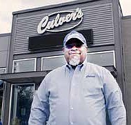 Baron Waller outside of the new Culver’s restaurant in the Pullman
and Roseland community. When it opens in early Nov., the new restaurant will be the first stand-alone, casual sit-down dining
option built in the community in years. Photo provided by Brian Berg.
