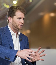 Palantir co-founder Joe Lonsdale is under fire for calling new dads "losers" if they take months of paternity leave.
Mandatory Credit:	David Paul Morris/Bloomberg/Getty Images