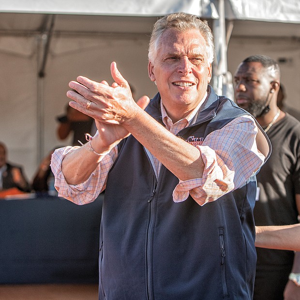 Politics also was a part of the mix with Democratic gubernatorial candidate Terry McAuliffe, a former governor, and his running mate, Delegate Hala Ayala, who is running for lieutenant governor, greeting people as they moved through the crowd.