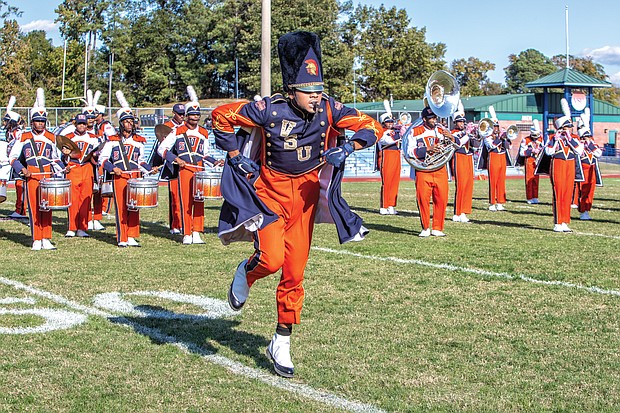 2021 “Commander of Troy,” Drum Major Isaiah C. Brown, a senior from Virginia Beach.