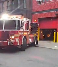 A fire truck leaves a station in New York City. More than 2,000 firefighters are on medical leave and firehouses may be forced to close.
Mandatory Credit:	WABC