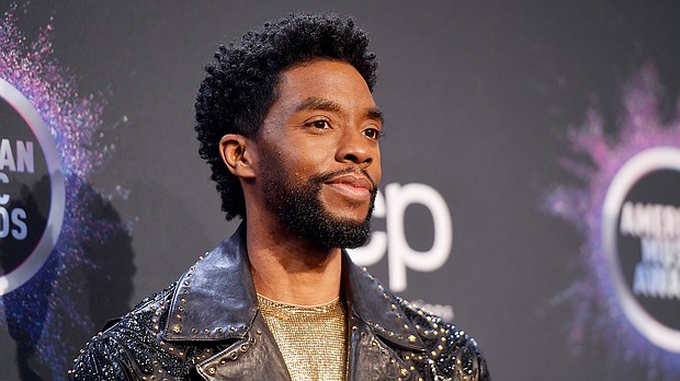 The western movie "The Harder They Fall" has a scene which honors the late Chadwick Boseman, seen here in November, 2019 in Los Angeles, California.
Mandatory Credit:	Matt Winkelmeyer/Getty