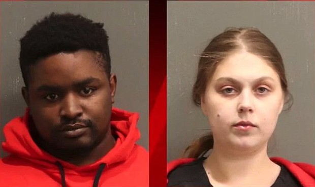 Timothy Goldman and Brianna Franklin have each been charged with four counts of aggravated child endangerment.
Mandatory Credit:	Metro Nashville Police Department via WSMV