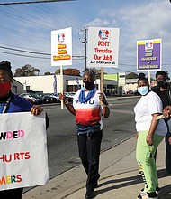 GRTC bus drivers, retired drivers and members of Amalgamated Transit Union Local 1220 picket Nov. 10 outside the transit company’s headquarters on Belt Boulevard in South Side to call public attention to safety issues and other concerns.