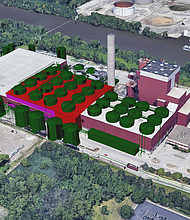 – A rendering of the Anaerobic Digester Facility set for Robbins, Ill. The facility would create 135 full-time jobs, as well as a training center for residents in the community to obtain job skills. Rendering provided by Glenn Harston, II