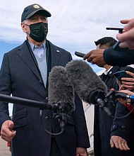 Officials briefed President Joe Biden for approximately 45 minutes Sunday on the new variant, with a heavy dose of caution about what's still unknown.
Mandatory Credit:	Carolyn Kaster/AP