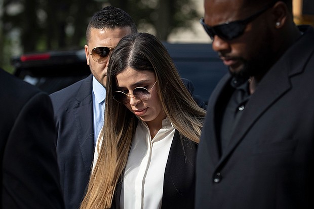 A U.S. judge sentenced Emma Coronel Aispuro, pictured here, on July 17, 2019 in New York City, wife of imprisoned Mexican drug kingpin Joaquin "El Chapo" Guzman to three years in prison, after she pleaded guilty to helping the Sinaloa drug cartel.
Mandatory Credit:	Drew Angerer/Getty Images